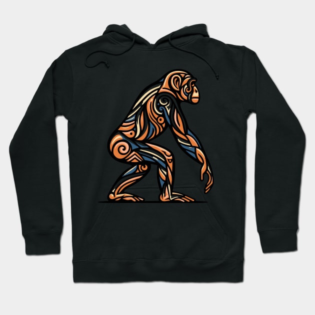 Pop art monkey illustration. cubism illustration of monkey Hoodie by gblackid